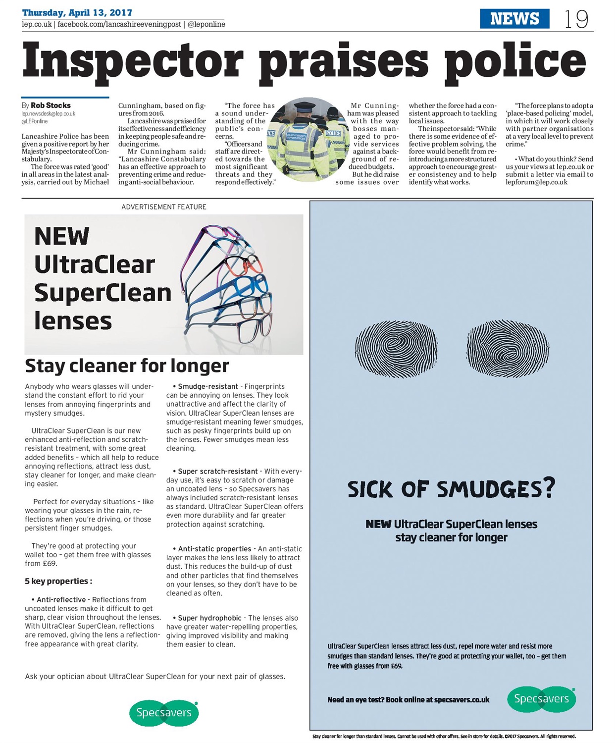 Specsavers SuperClean Ad Specsavers SuperClean Ad